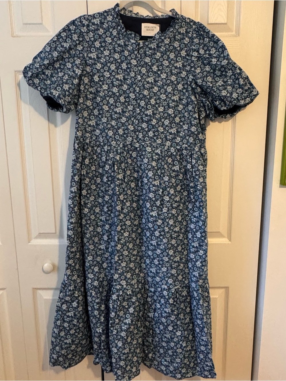 Blue Floral Midi Dress by